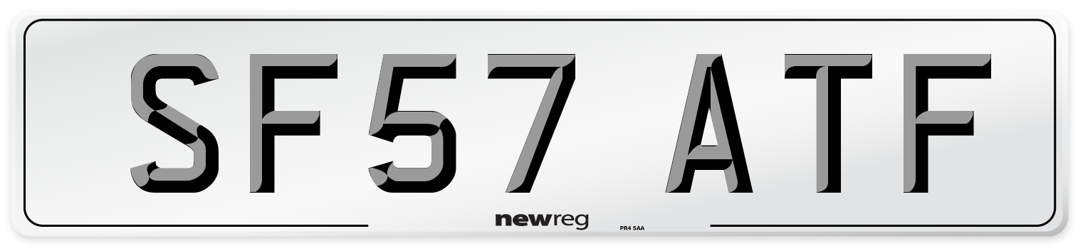 SF57 ATF Number Plate from New Reg